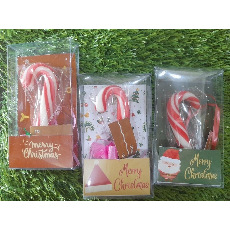 

[in a Box] Christmas Candy Cane/Permen tongkat natal lucu/ Lolipop merah putih
