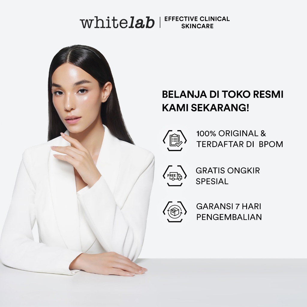 Whitelab Brightening Night Cream - Pelembap Krim Malam Pencerah Wajah Untuk Kulit Kering Dengan Niacinamide, Hyaluronic & Collagen [BPOM] Image 7