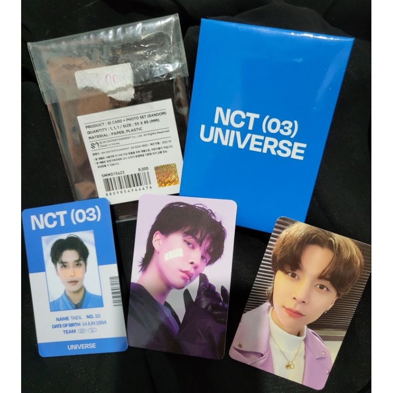 NCT universe ID card + photo set Taeil