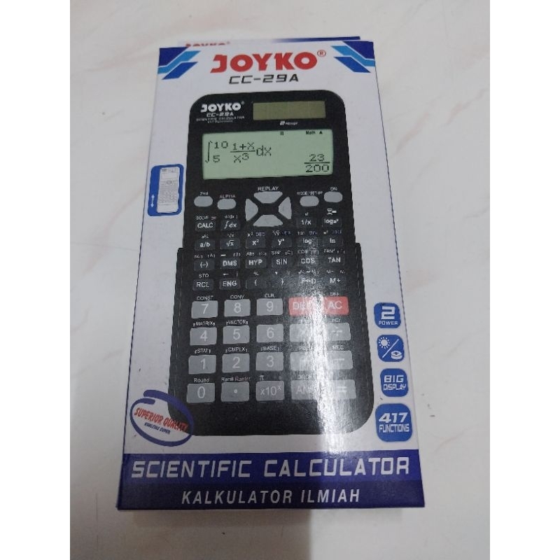 

JOYCO CC-29A SCIENTIFIC CALCULATOR ( kalkulator untuk sekolah)