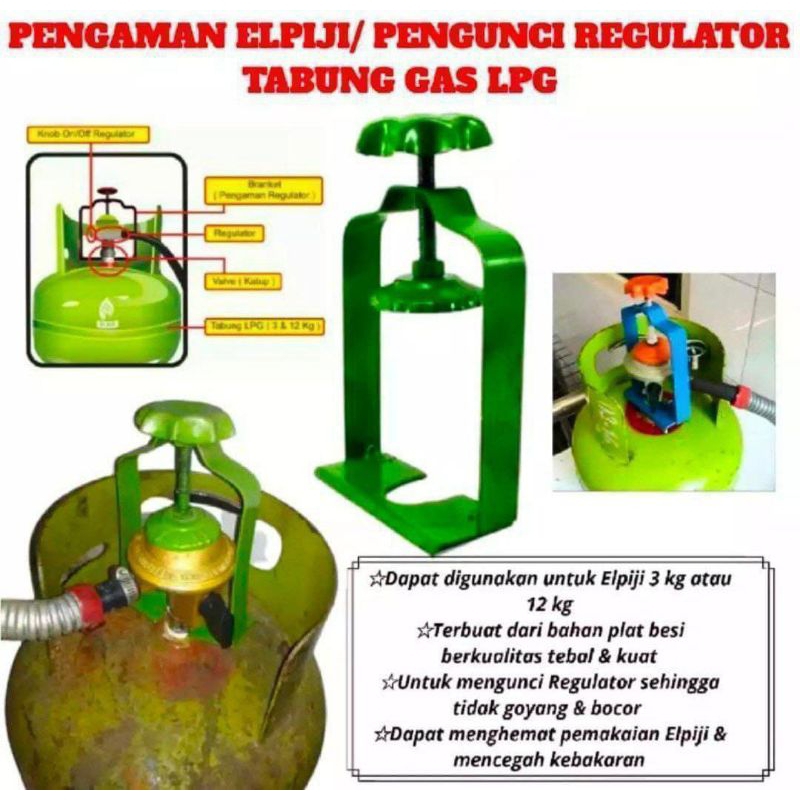 [MD] PENGAMAN PENGUNCI PENGENCANG REGULATOR TABUNG GAS ELPIJI