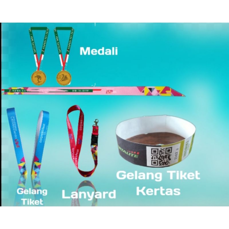 

Custom tali lanyard printing/sablon/polos