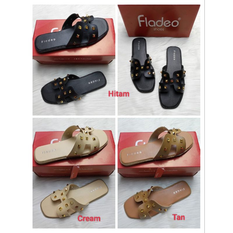 Sandal Perempuan kekinian-Sandal Flat-Sandal Brand Matahari Murah Original-Sandal Fladeo Original-Sa