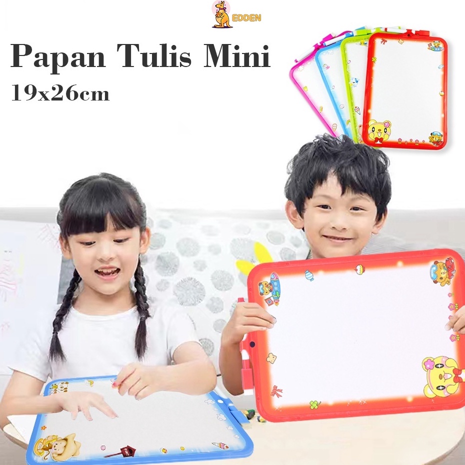 

Terupdate Edden Papan tulis anak white board mini Gambar edukasi anak dengan spidol bisa dihapus