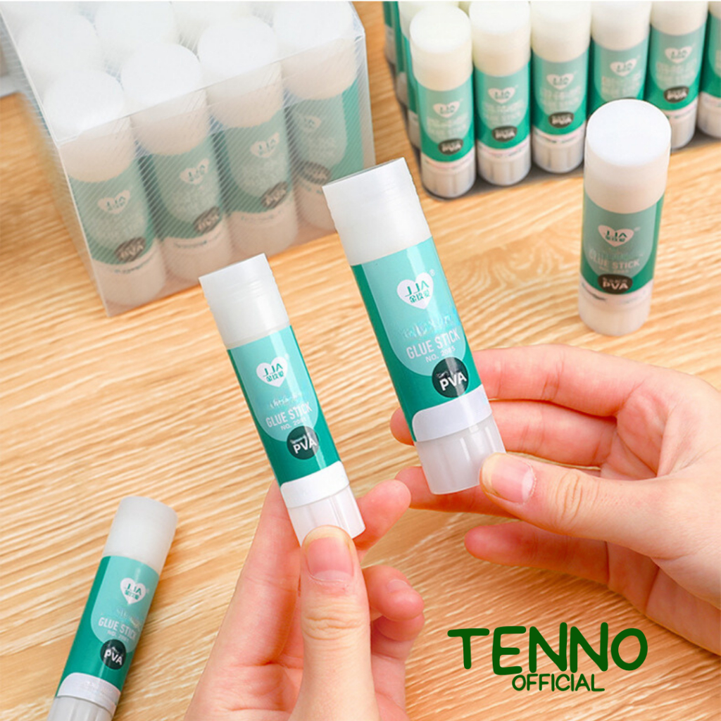 

TENNO Glue Stick Lem Kertas Stik Bisa Untuk Foto Aman Digunakan Tidak Berbau Ukuran 10gr dan 23gr Putih Bening