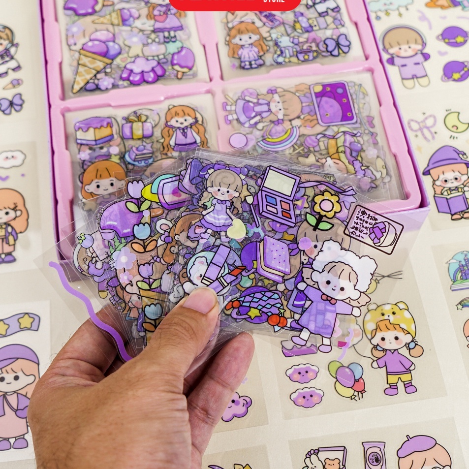 

Dijual Murah Stiker Momo Isi 1 Lembar Sticker Waterproof Lucu Kartun Korea Box 1 pcs