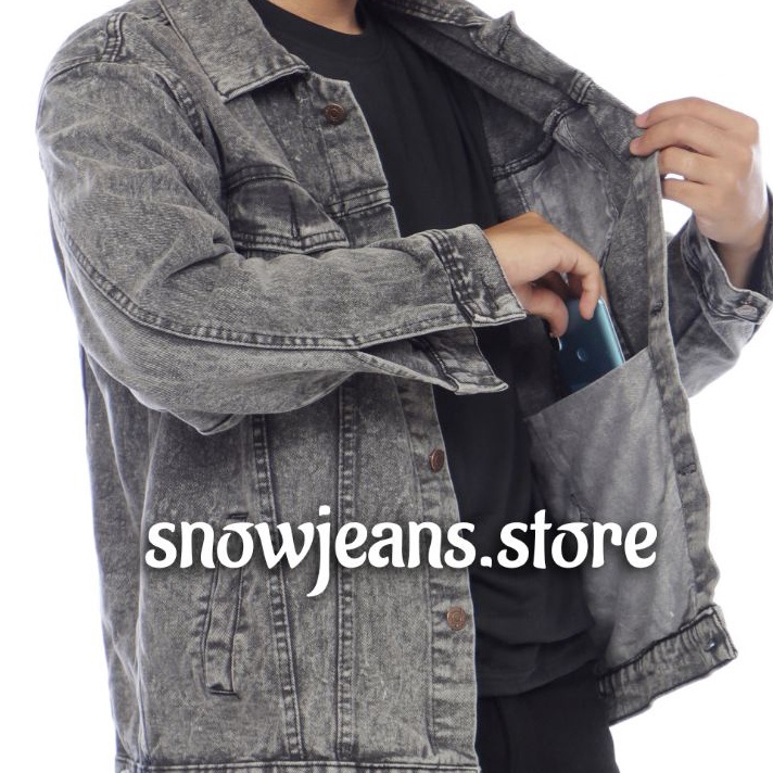 Promo JAKET JEANS PRIA  JAKET JEANS DENIM  JAKET JEANS SNOW BLACK  JAKET JEANS  JAKET JEANS COUPLE  