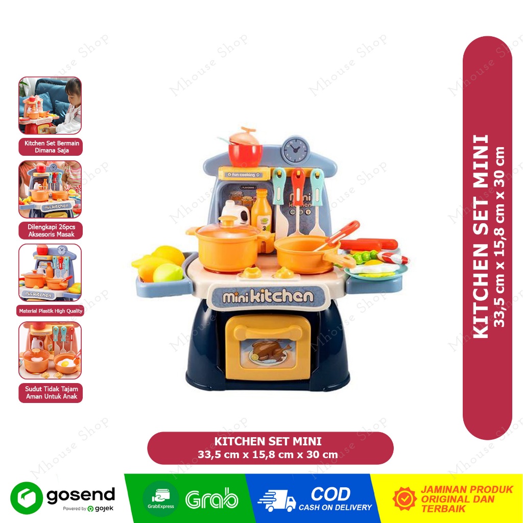 KITCHEN SET MINI 889 / MAINAN ANAK COOKING SET PLAY / PRETEND PLAY CHEF / MAINAN PERAN ANAK MASAK MA