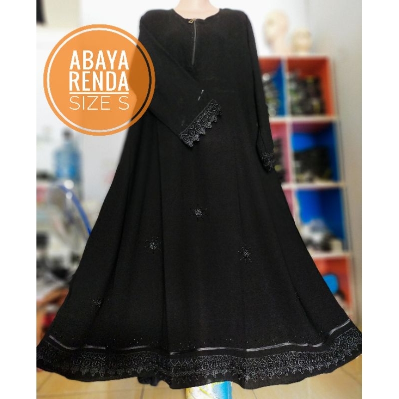 Gamis abaya sania renda hitam abaya gamis jetblack