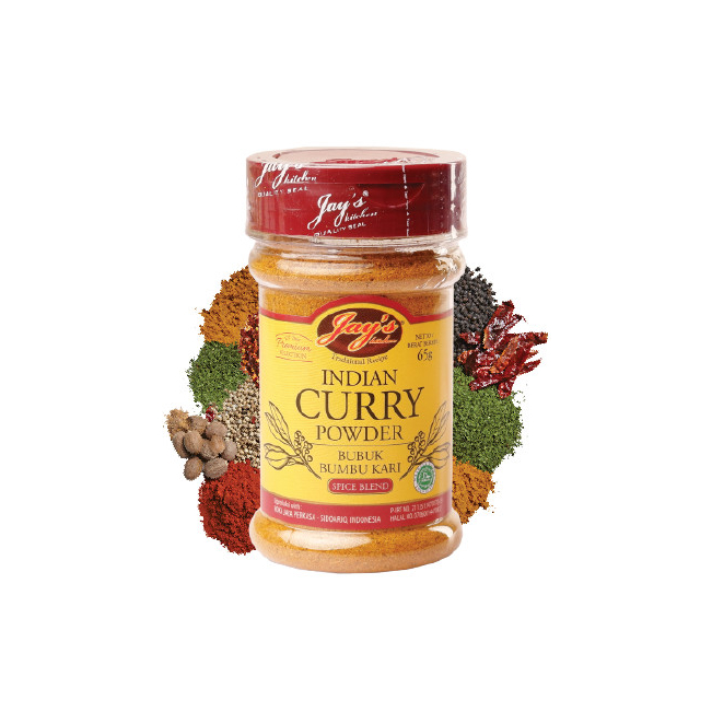 

Jay's Indian Curry Powder bumbu kare kari india kemasan botol 65 gram