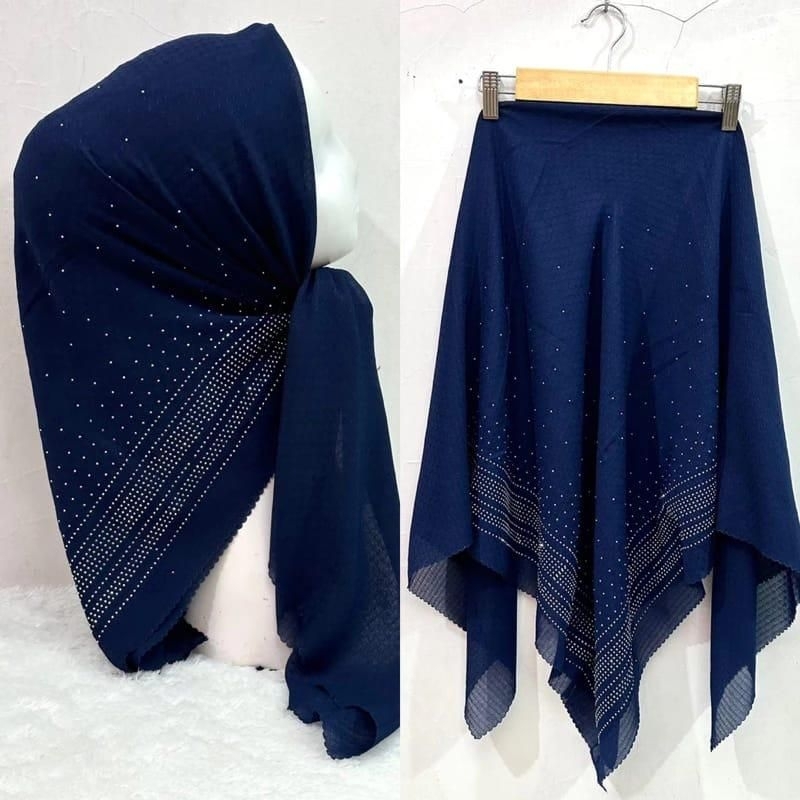 Hijab segi empat Payet Swarosky sultan glamour || Hijab segi empat Payet tabur Swarosky mewah