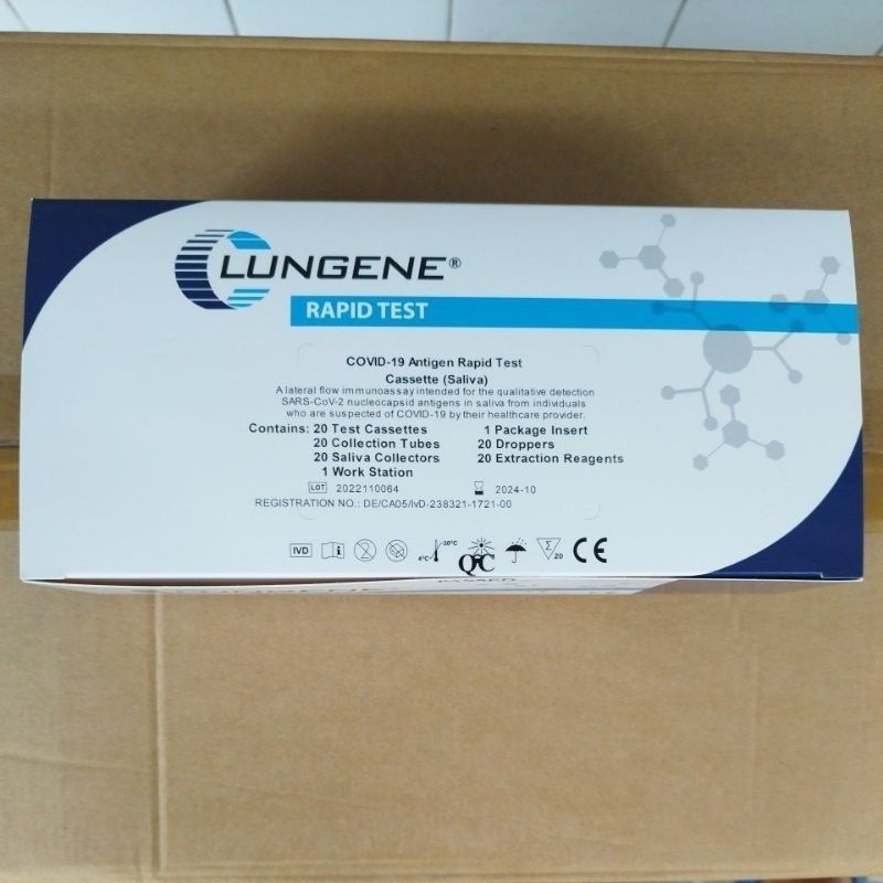 Lungene Saliva Antigen Rapid Test cara pakai air liur