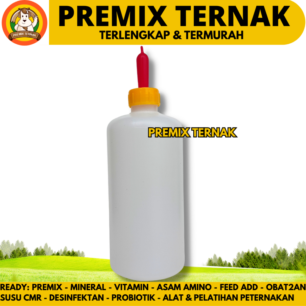 DOT KAMBING DAN BOTOL PUTIH 500ML - Dot Cempe Kambing Domba - Botol Dot Cempe