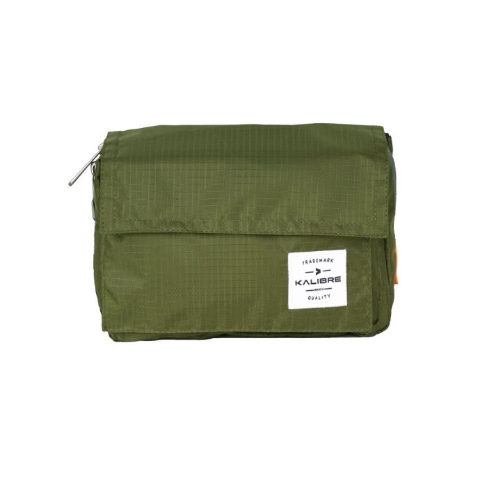 Tas Selempang Pria Wanita Kalibre Aveline Travel Pouch Warna Avocado Dimensi 20x14x7cm dengan 1 Komp