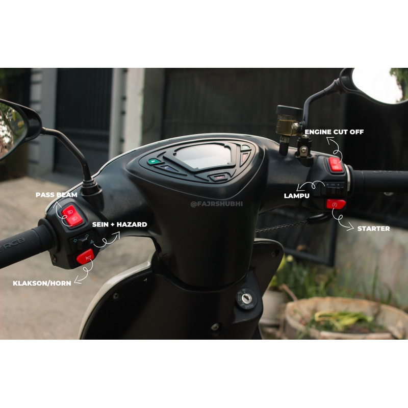 Saklar Aerox Vietnam Merah