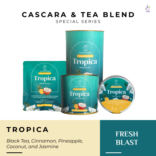 

Netisane Tropica (Black Tea, Cinnamon, Pineapple & Coconut, Jasmine) | Netisane Cascara Blend Special Series | Artisan Tea / Teh Herbal
