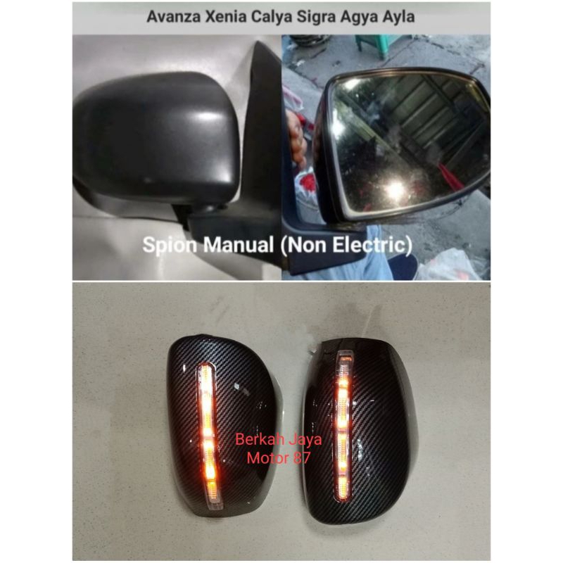 Cover Spion Mirror Cover Agya Type E Ayla Type D dan M Sigra Type X dan M All New Avanza 2012 2013 2