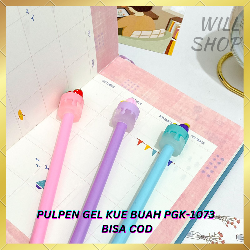 

TERSEDIA VARIAN 4 / 8 / 12 PCS PULPEN PEN GEL KUE BUAH PGK-1073 STRAWBERRY BLUEBERRY PEACH / BOLPEN PENA TINTA HITAM ( TINTA DI JAMIN NYATA ) ALAT TULIS UNIK VARIAN TERBARU DAN TERMURAH BISA COD