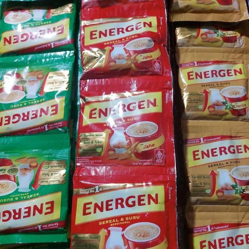 

energen sereal & susu kemasan sachet isi 10pcs x 30gram...