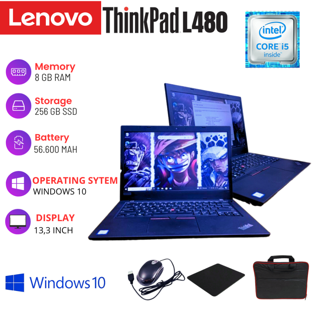 LAPTOP LENOVO THINKPAD L480/L440/L470/L490/L580 SECOND BERGARANSI 100%