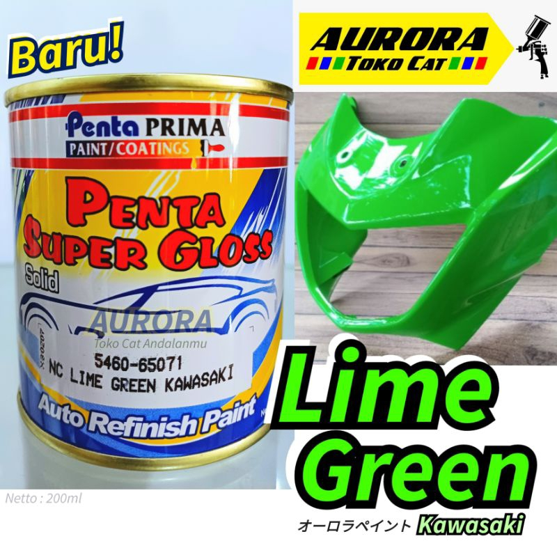Cat Hijau Ijo Ninja Solid PENTA Super Gloss Lime Green Kawasaki 5460-65071 200cc