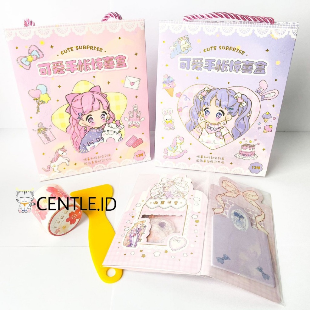 

CENTLE.ID PAPERBAG MINI ISI STIKER QJF-D(STIKER|PERATA|WASHITAPE|BUKU MINI) LUCU - Warna