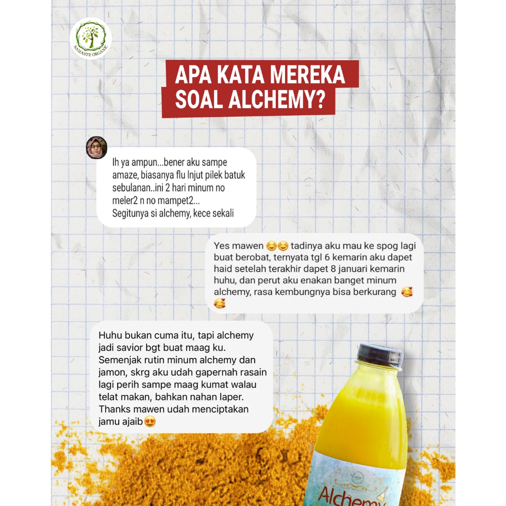 

ALCHEMY 330ML - JAMU KUNYIT HALAL BPOM