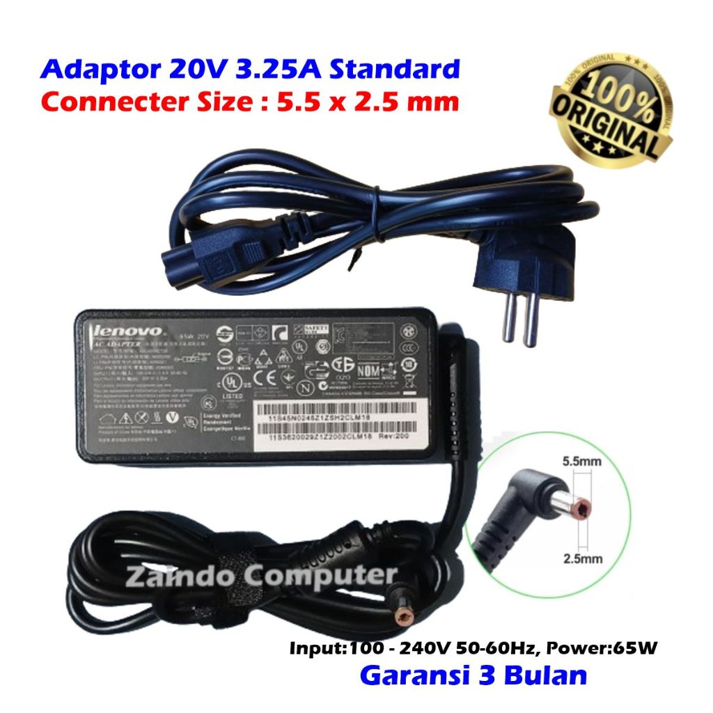 ADAPTOR LENOVOOO U300 U300E U300S U310 U400 U410 U510 Z470 Z570 Z575 V470 V570 Z380 Z480 Z485 Z580 Z