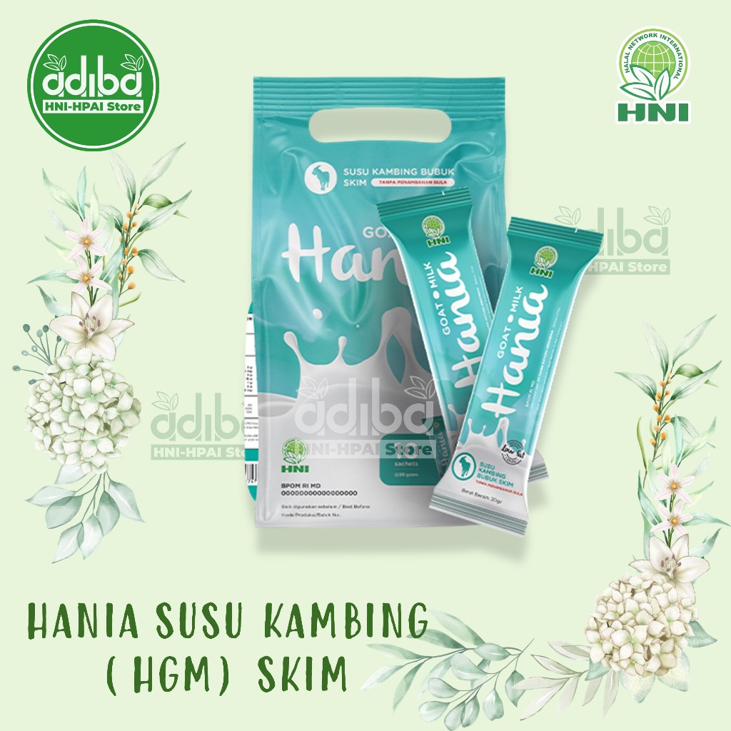 

HANIA SUSU KAMBING SKIM HNI-HPAI | 100% Susu Kambing Bubuk Murni Skim | Meningkatkan metabolisme tubuh BPOM