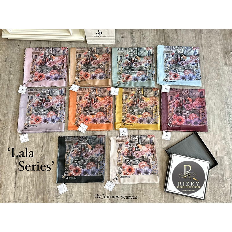 JILBAB ORI JOURNEY LALA SERIES  BY JOURNEY SCARVES/ JOURNEY MOTIF TERBARU EDISI DESEMBER MOTIF BIANG
