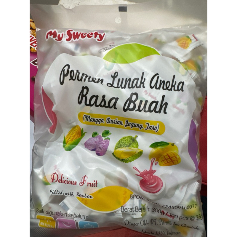 

my sweety permen lunak aneka rasa buah (100pc@3.6gr)