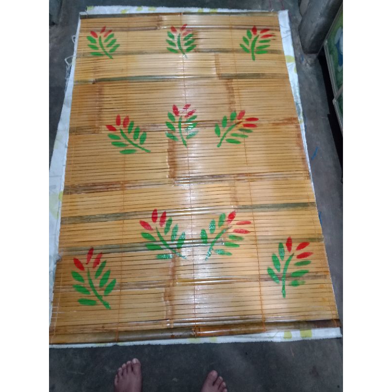 tirai bambu gulung murah tirai bambu outdoor tirai bambu motif bunga hijau pucuk merah tirai bambu u
