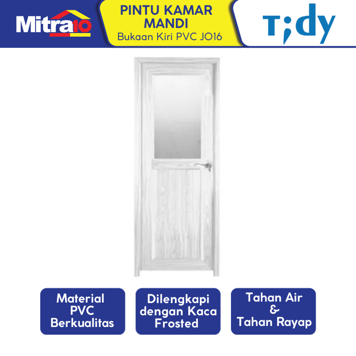 PINTU - TIDY ALUMIX PVC DOOR 2PANEL 70X200CM WHT R