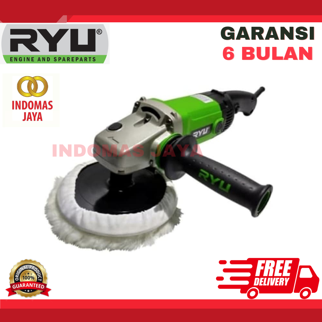 Mesin poles RYU 7 inch RPO 180-1E variabel speed japan technology