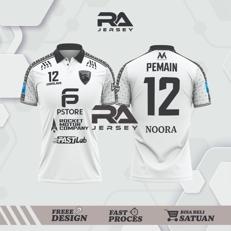 Custom jersey Pendekar United kerah Full printing