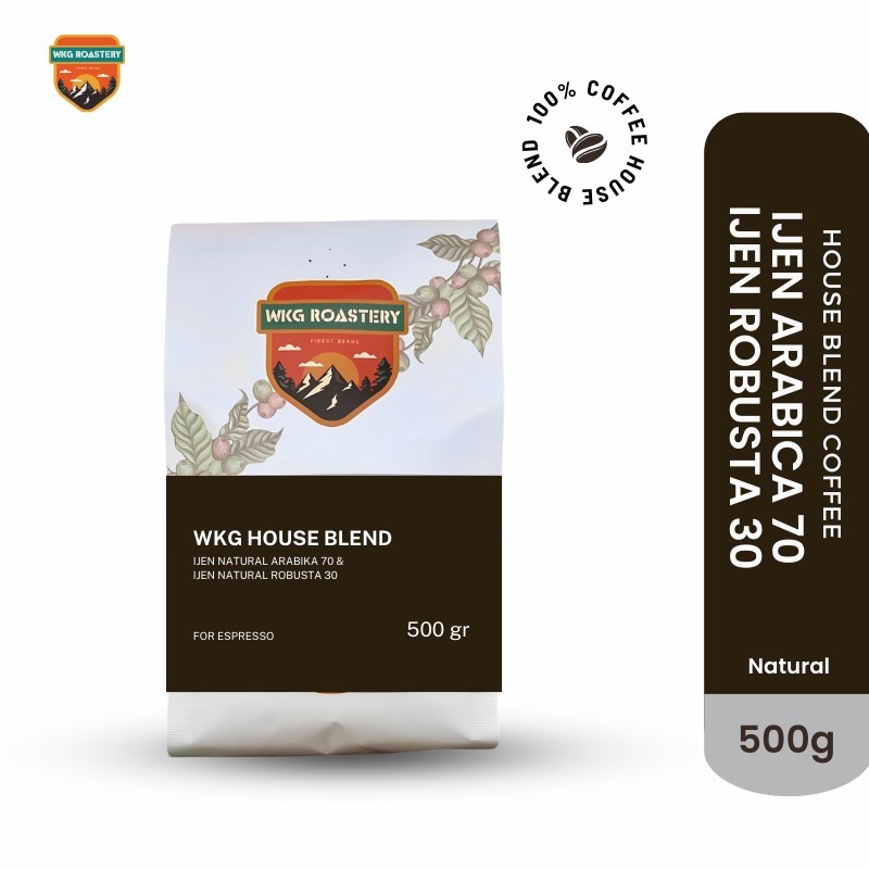 

House Blend 500 Gr ( 70% Arabica Natural 30 % Robusta Natural)