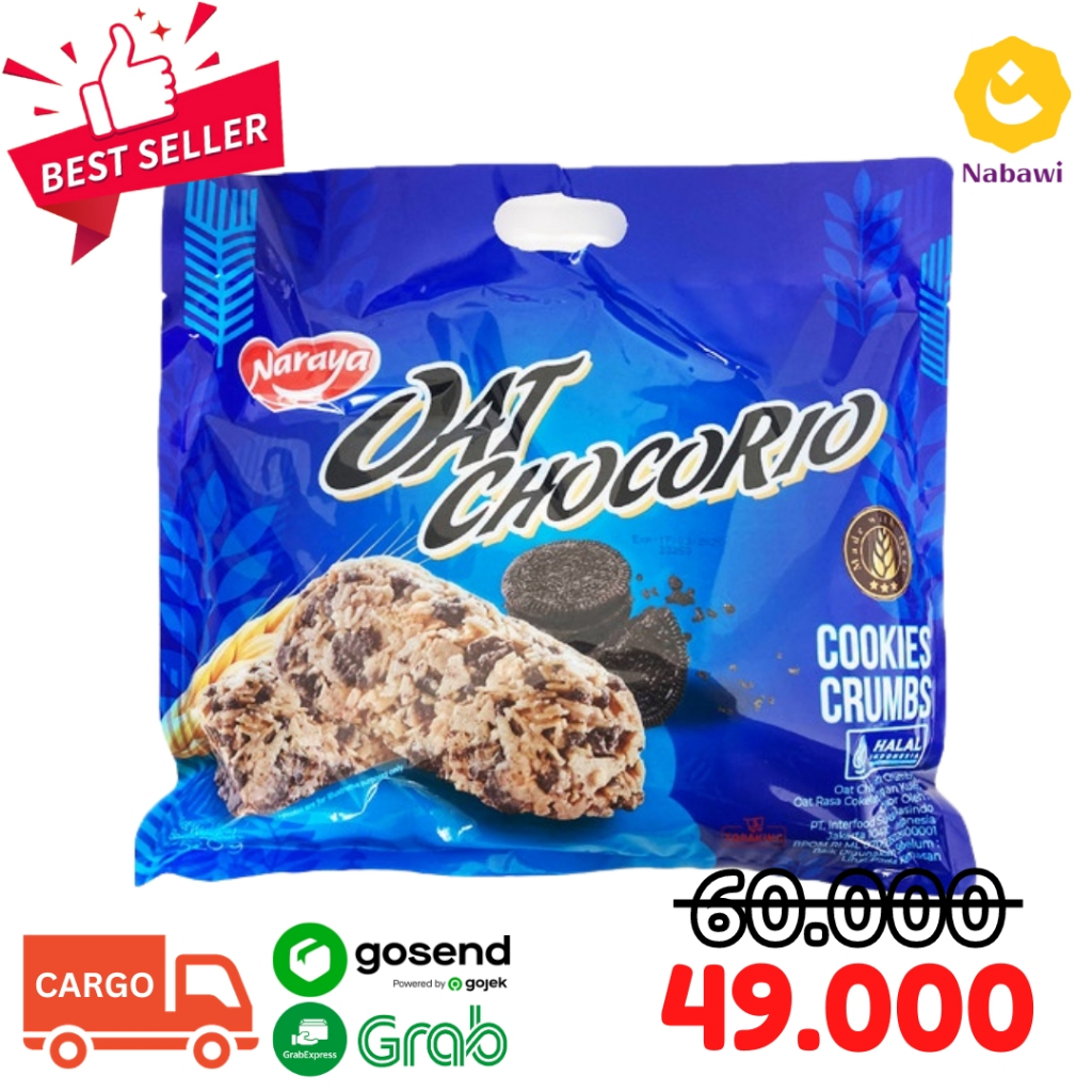 

Naraya Oat Chocorio Cookies Crumbs and Salted Caramel 320 Gram