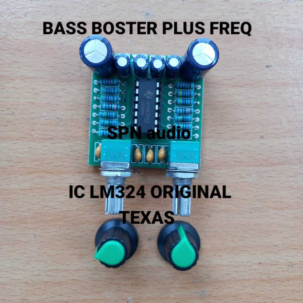 Giga bass plus frekuensi bass boster plus ic lm324 penambah bass dan treble speaker aktif