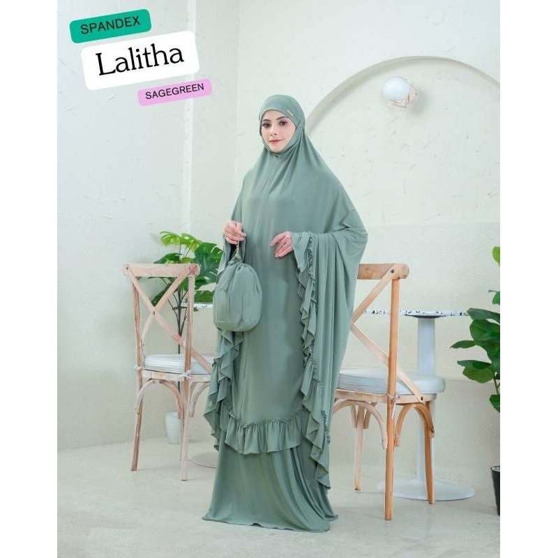 MUKENA Malay Super Jumbo LALITHA Spandex Premium/Lycra