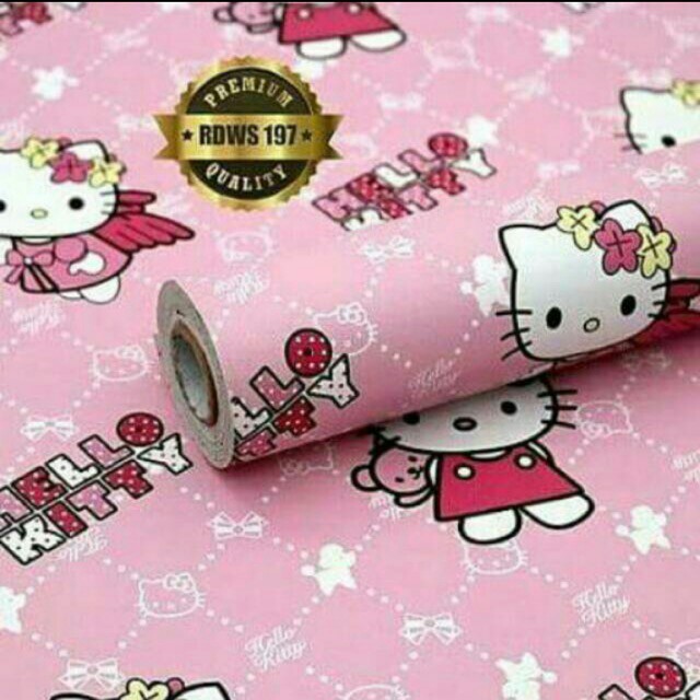 WALLPAPER MOTIF KARTUN | WALLPAPER HELLO KITTY | WALLPAPER UK 45 X 8M / 7,5M | WALLPAPER MURAH