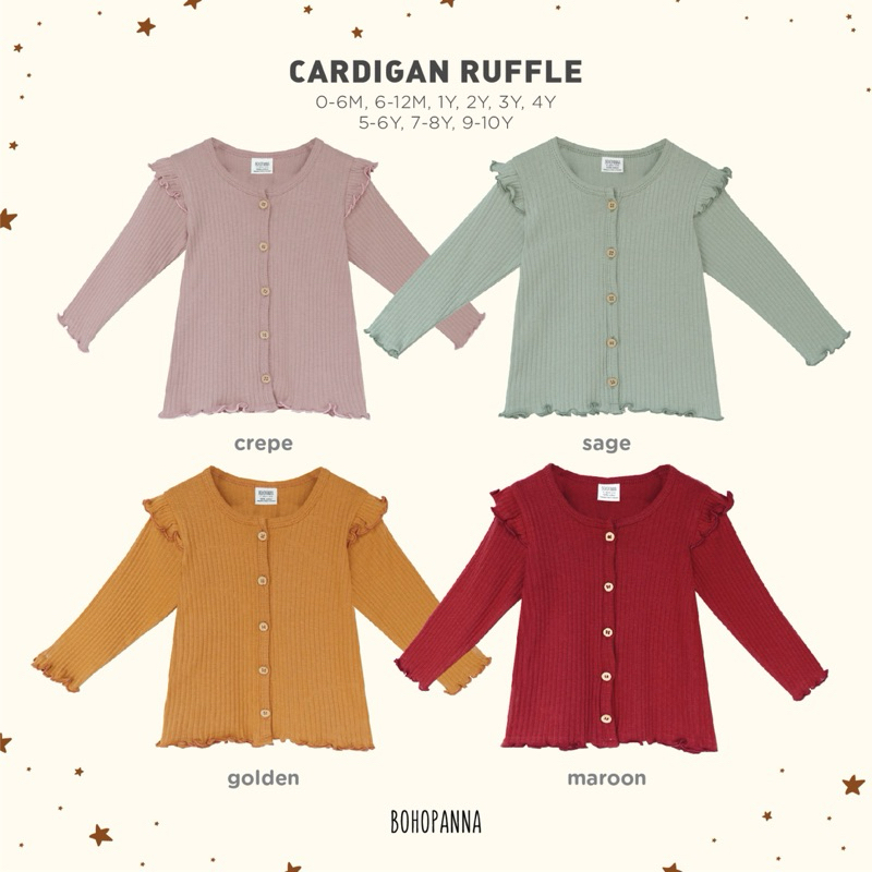 Cardigan ruffle