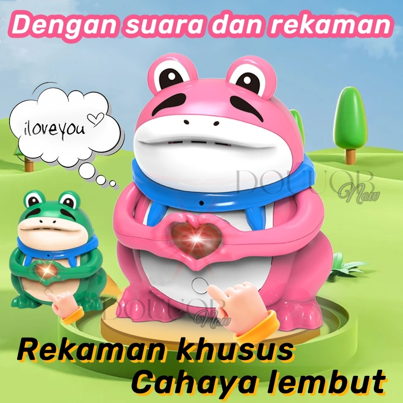 Versi audio dapat berbicara i love you Rekaman dapat disesuaikan night light Katak kartun lamp i lov