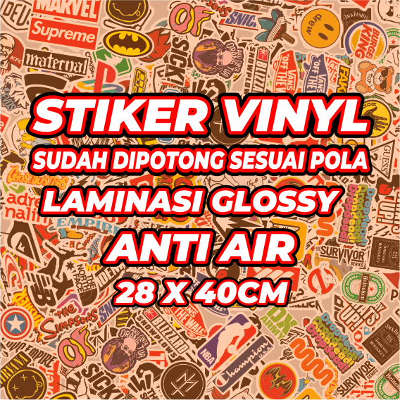 

stiker anti air logo brand
