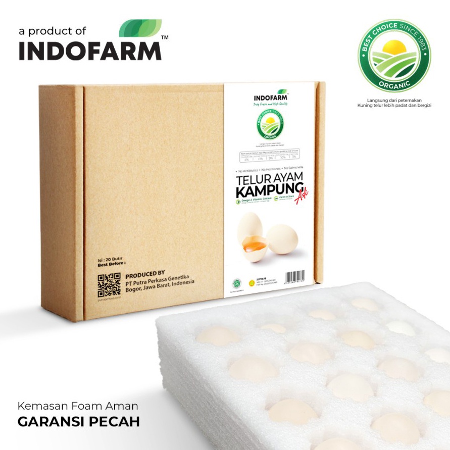 

Bisa COD Telur Ayam Kampung Asli Omega isi 2 butir INDOFARM