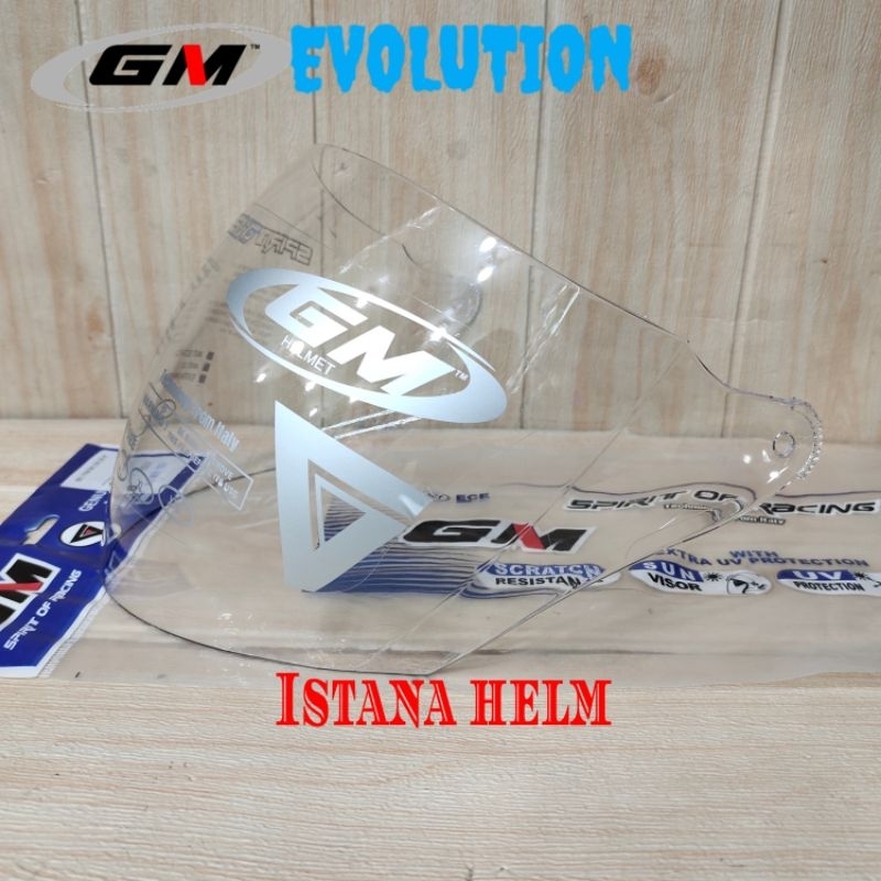 KACA HELM |VISOR  HELM GM EVOLUTION, GM ICON, GM FIGHTER. CLEAR ORIGINAL