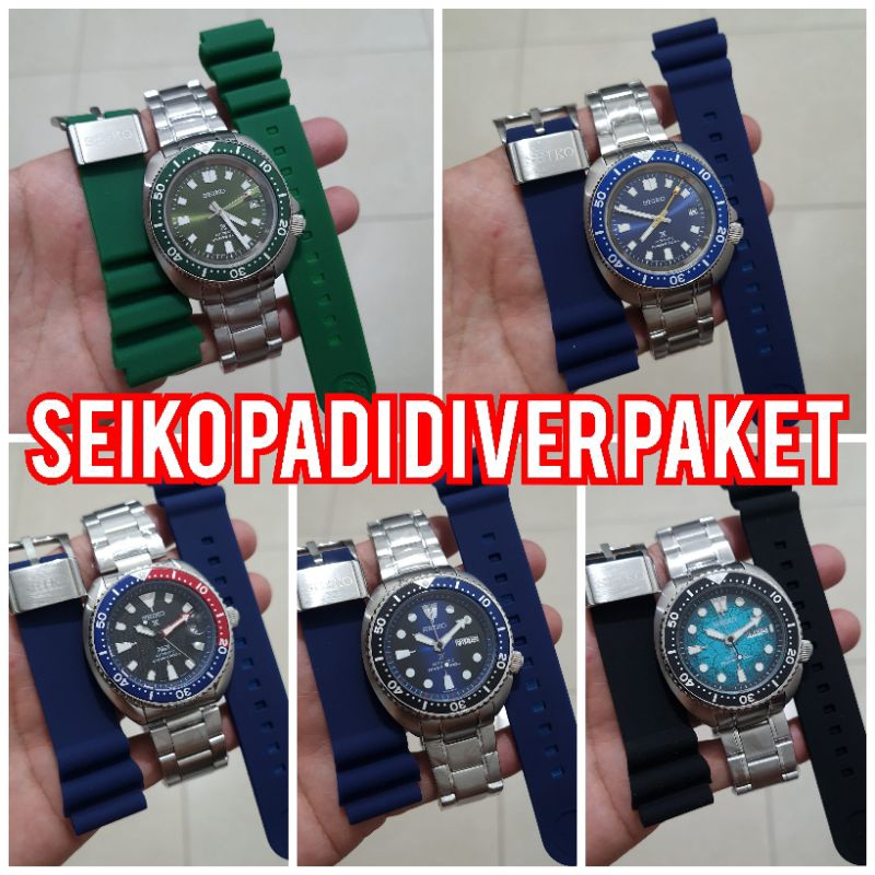 SEIKO PADI PROSPEX / SEIKO X TURTLE BONUS TALI KARET