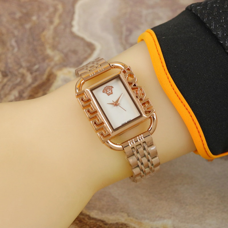( BISA COD ) Jam Tangan Wanita VERSACE Rantai Stainless Steel Jam Tangan Fashion Cewek