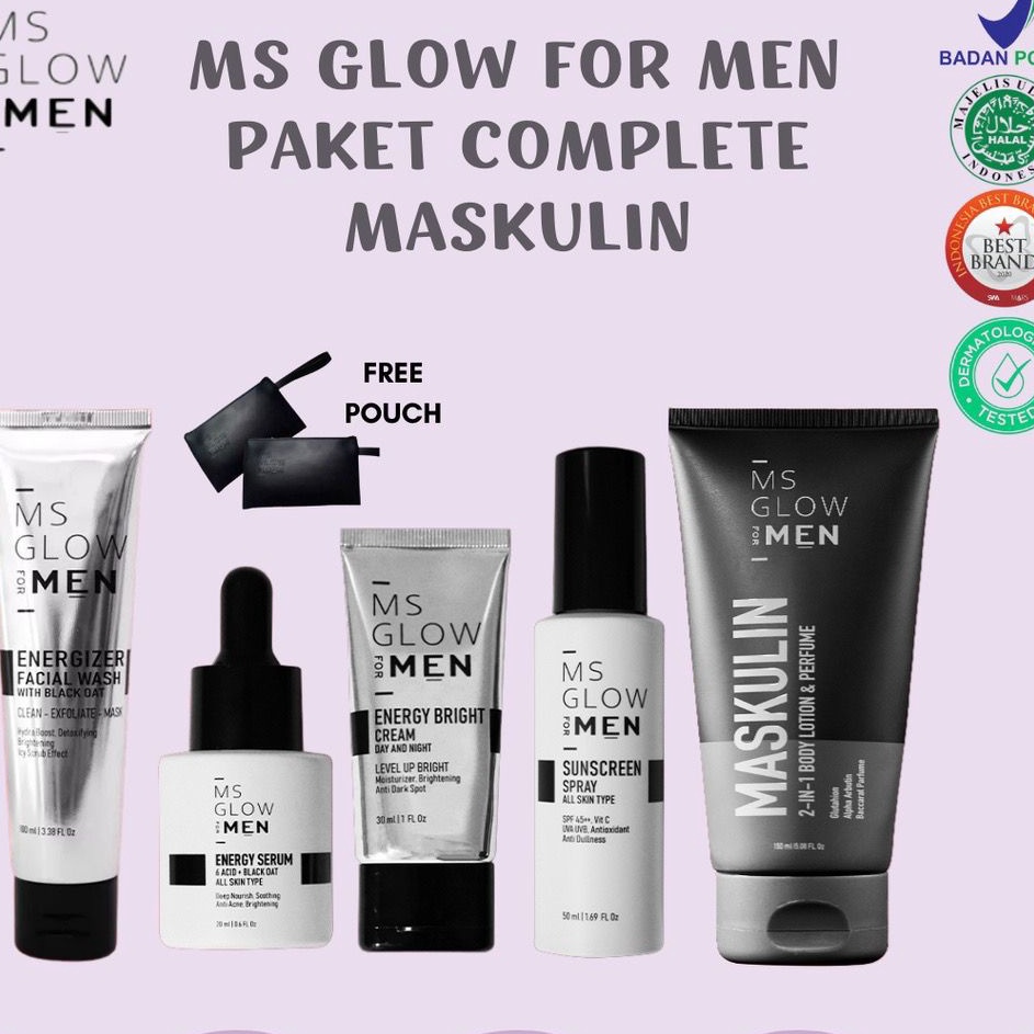 Kode SRQ58 PENGIRIMAN SETIAP HARI BISA INSTANT  SAMEDAY PAKET MS GLOW MEN POWER SERUM MS GLOW MEN FA