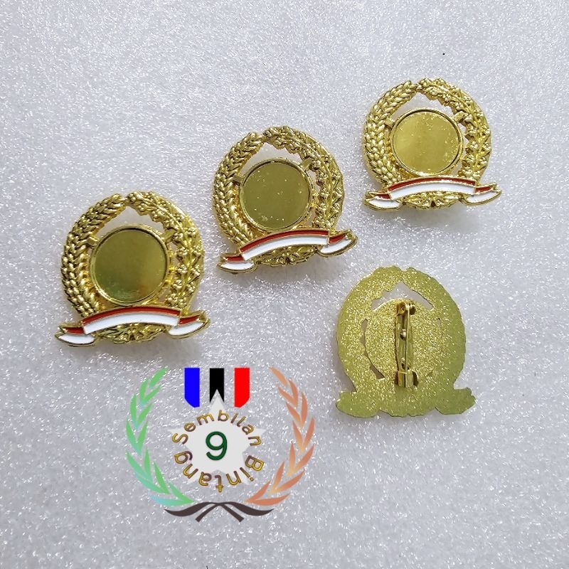 Pin Logo Padi Kapas Polosan Peniti Bahan Kuningan