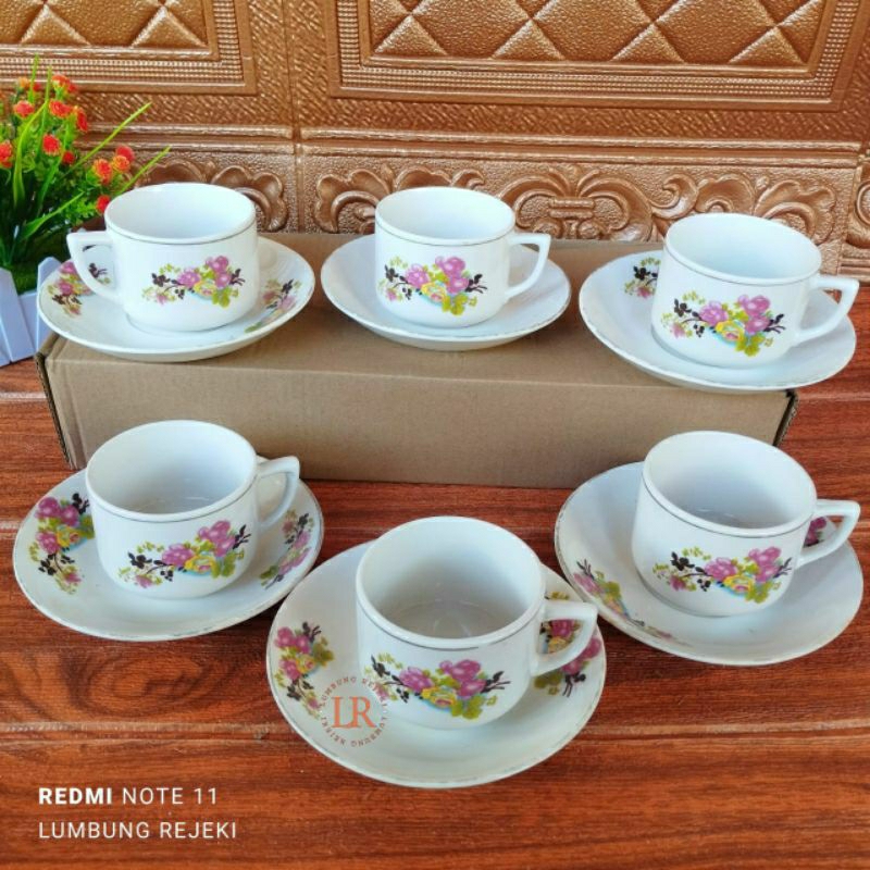 PROMO Set Cangkir Kopi Keramik Jadul / Cangkir Kopi Keramik/ Cangkir kopi set / cangkir angkringan /